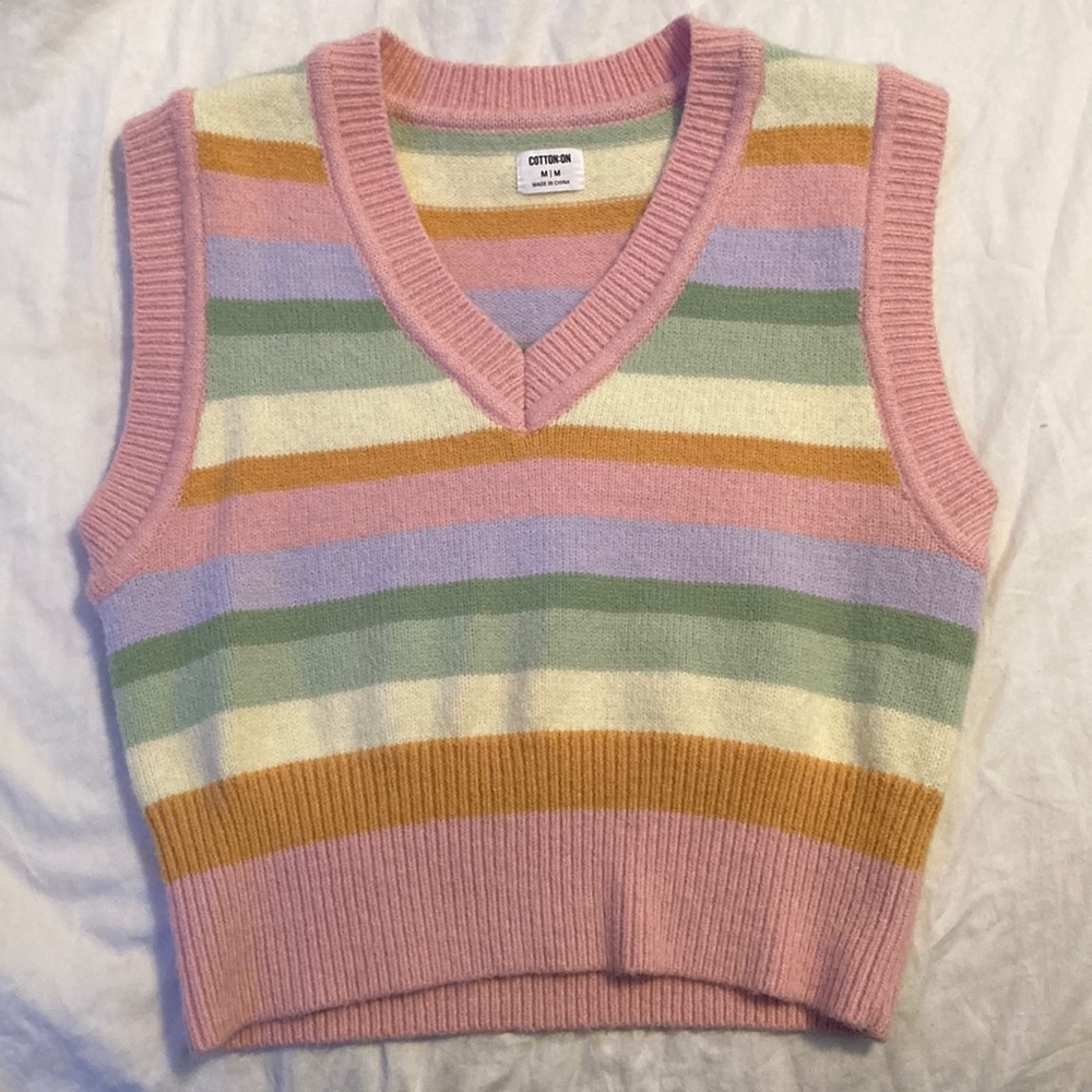 Cotton:On block knit sweater vest